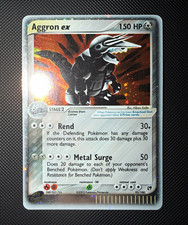 Pokémon TCG Aggron ex 95/100 EX Sandstorm Holo Ultra Rare 150 HP English picture