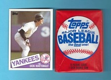 1985 Topps Baseball No Date Wax Pack, BBCE + 1985 Topps Don Mattingly #665 Card picture