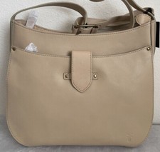 NWT FRYE Olivia Large Leather Crossbody Shoulder Bag in Parchment $378 picture