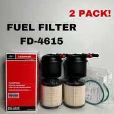OEM 2 PACK Motorcraft FD4615 Diesel Fuel Filter Ford 6.7L SAME DAY SHIPPING picture