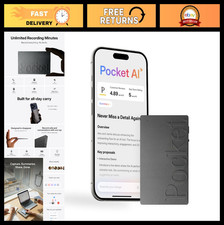 Compact AI Voice Recorder & Note Taker for Meetings & Calls - Space Grey picture