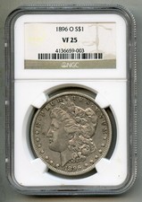 1896 O Morgan Silver Dollar NGC VF 25 picture