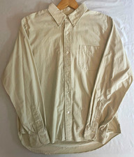Buck Mason Mens XL Cream Ivory Pinwale Corduroy Button Down Shirt 100% Cotton picture