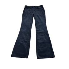 Pilcro Anthropologie Navy Blue Corduroy Flare Pants Size 30X32 Patch Pockets picture