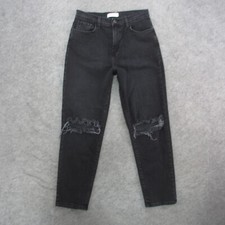 Vintage Vibrant Jeans Women's 29 Black Dark Wash High Rise Mom Jeans picture