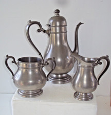 Antique C. 1928 Baluster Style Pewter Set by Poole Pewter, Taunton, MA picture
