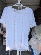 Cato white textured short sleeve top picture