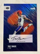 TREY SMACK 2025 ONIT Florida Gators On Card Blue AUTO Autograph Packers rookie picture