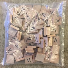 Genuine Scrabble Tiles bag of 100 Letter V picture