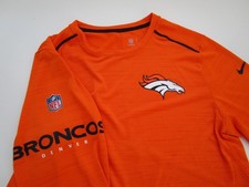 Mens Large Denver Broncos Shirt Nike Onfield Long Sleeve Orange Team Issue picture