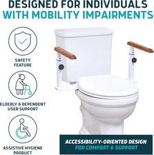 Toilet Safety Rails for Seniors - Easy Installation & Super Sturdy Grab Bars ... picture
