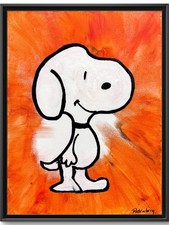 Rutenberg Original 12x16 Modern Snoopy Orange Pop Art Painting Signed Canvas 1 picture
