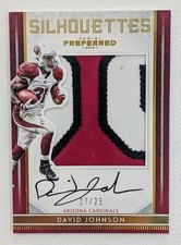David Johnson 🟡 /25  On card auto game used patch 2016 Panini Preferred picture