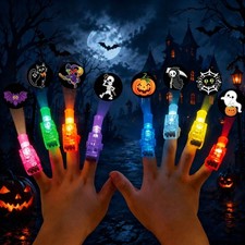 8PCS Halloween LED Finger Lights for Kids LED Projection Party Favors picture