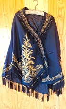 Late Victorian Black/Gold Silk/wool Embroidered  Cape. picture