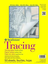 Strathmore 300 Series Tracing Paper Pad, Tape Bound, 9x12 9x12, White.  picture
