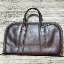 Vintage Bucheimer Leather Pistol Case Made in USA 34 050 Handgun Bag Gun Rug Zip picture