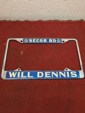 Vintage TOLEDO OHIO VW DEALERSHIP LICENSE PLATE FRAME WILL DENNIS Volkswagen USA picture