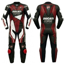 Men's Motorbike Original Cowhide Leather Suit Customized Motorbike Racing Suit picture