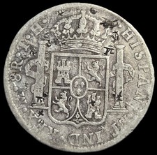 Mexico Spanish Colonial 8 Reales Carol Carolus IIII 1807 Mo TH Chinese Chopmark picture