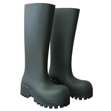 Balenciaga Bulldozer Rain Boots Dark Khaki Green US 9 EU 39 Women New In Box picture