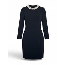 Worth New York Classic Crepe With Beaded Embellished Neckline Size 10 picture