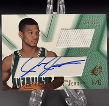 2001 SPx Signed Jersey Joe Johnson Rookie Patch AUTO RPA Green /800 COLOR MATCH picture