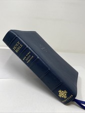 Schuyler Personal Size Quentel NKJV Bible Imperial Blue Goatskin Red Letter picture