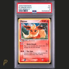 2006 POKEMON POP SERIES 3 FLAREON #2/17 RARE PROMO HOLO FOIL PSA 3 picture