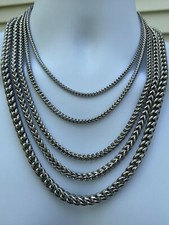 Men's Franco Chain Stainless Steel Necklace BEST QUALITY 18-30