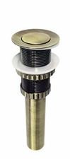 Kingston Brass EV8413 Coronet Push Pop-Up Bathroom Sink Drain, Antique Brass picture