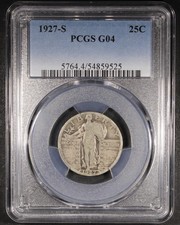 1927-S Standing Liberty Quarter - 25c PCGS G04 - Affordable Example picture