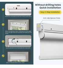NoDrill Motorized Blackout Blinds w/Remote  30.5