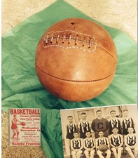 1920 Naismith Style Laced Leather Basketball Distressed Tan picture