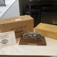 Brookfield Collectors Guild Harley Davidson 1918 Pewter Racer W/Box  176/1000 picture