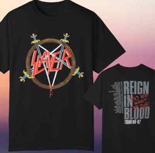 Slayer Reign In Blood Tour 1986 Thrash Metal Concert T-Shirt picture