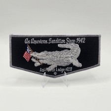 Aal-Pa-Tah Lodge 237 Florida (Gray Alligator/Black Background) OA Flap Scouting picture