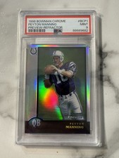 Peyton Manning 1998 Bowman #BCP1 Refractor Chrome Preview RC PSA 9 picture