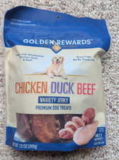 Golden Rewards Chicken, Duck and Beef Premium Variety Dry Jerky Treats for Dogs picture