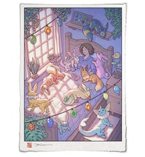 Pokemon Eeveelutions Ukiyo-e Style Giclee Limited Poster Print Art 12x17 Mondo picture