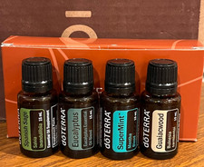 doTERRA Guaiacwood, SuperMint, Spanish Sage, Eucalyptus Pack- 15ml Exp 2027 picture