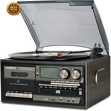 Vinyl Record Player 9 in 1 3 Speed Bluetooth Vintage Turntable CD Cassette Playe picture