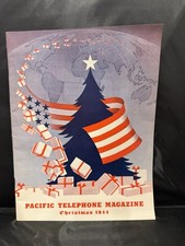 Vintage 1944 Pacific Telephone Magazine Christmas Edition WWII Era picture