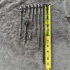 Snap On 1/4” Drive Ratchet, Breaker Bar, Swivel, And Extension Set picture