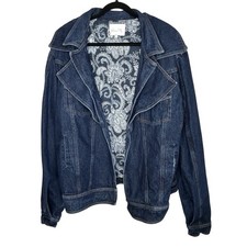 Johanna Ortiz Its All Good Denim Jacket 10 Western Slouchy Open Oversize Luxe picture