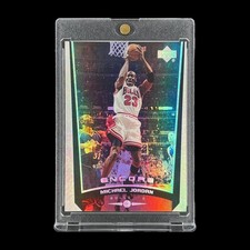 MICHAEL JORDAN RARE RAINBOW FOIL HOLO CARD 1998-99 Upper Deck NBA #99 - Bulls picture
