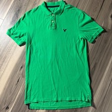 Vintage American Eagle Outfitters green polo shirt size MT picture