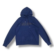 sacai 2024AW Graphic Print Hoodie Blue Cotton Unisex Size 2 Excellent Condition picture