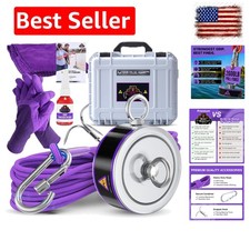 2600LB’s Complete Magnet Fishing Kit | Double Sided Fishing Magnet Kit with C... picture