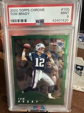 2002 Topps Chrome #100 Tom Brady 1st Year Topps PSA Mint 9 New England Patriots  picture